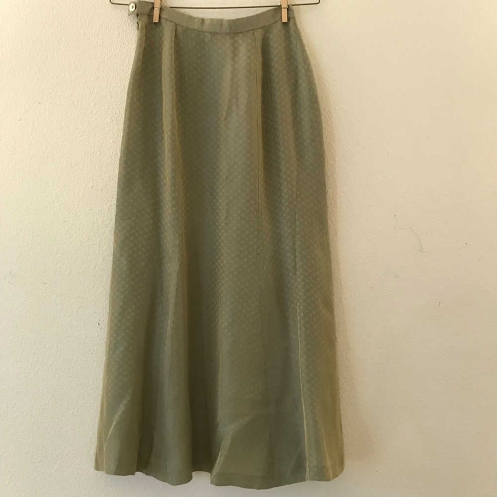 Silky Green Skirt